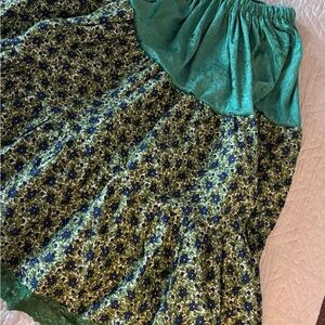 Floral Green and Teal Women's Skirt